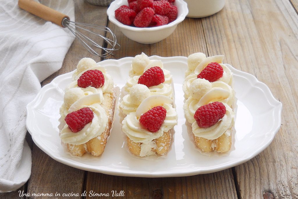 mini tiramisù met kokos en frambozen oriz