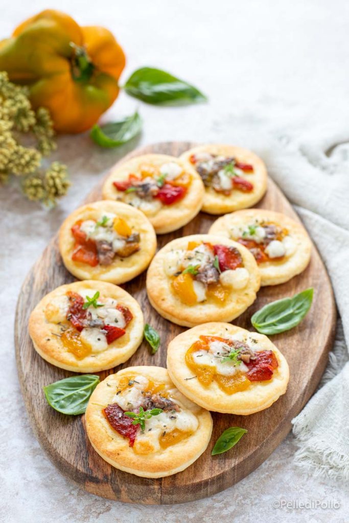 snelle paprika mini pizza's
