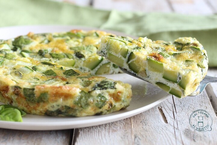 Courgette omelet in de magnetron