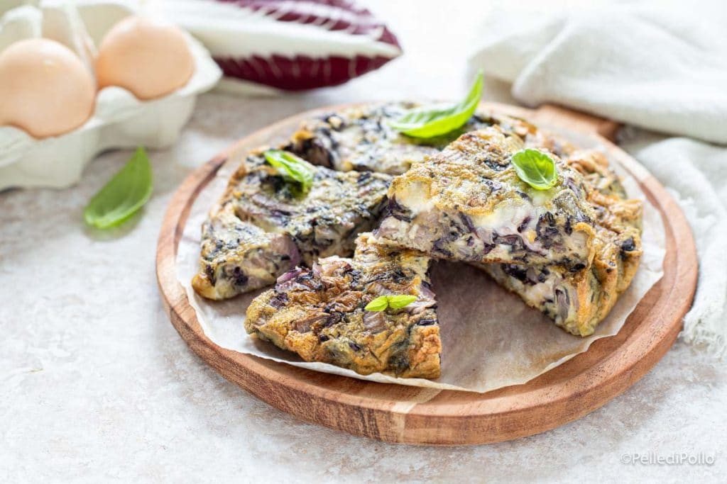 omelet met radicchio