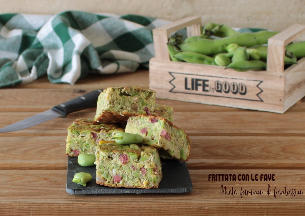 Omelet met tuinbonen