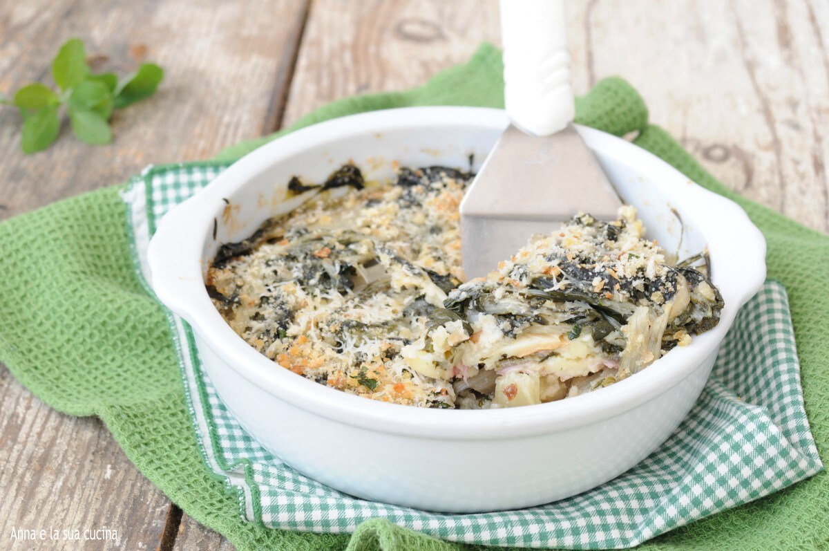 Snijbiet taartje met scamorza