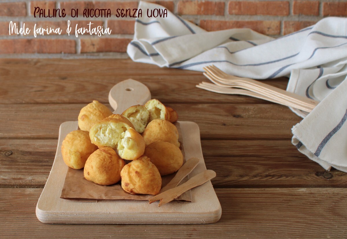 Gefrituurde ricottaballetjes zonder eieren. Smakelijk recept