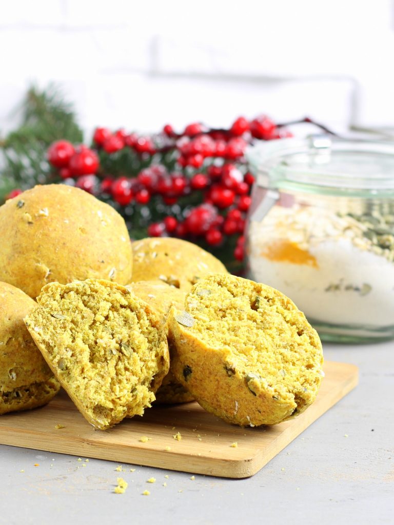 Pompoenpitbroodjes in pot