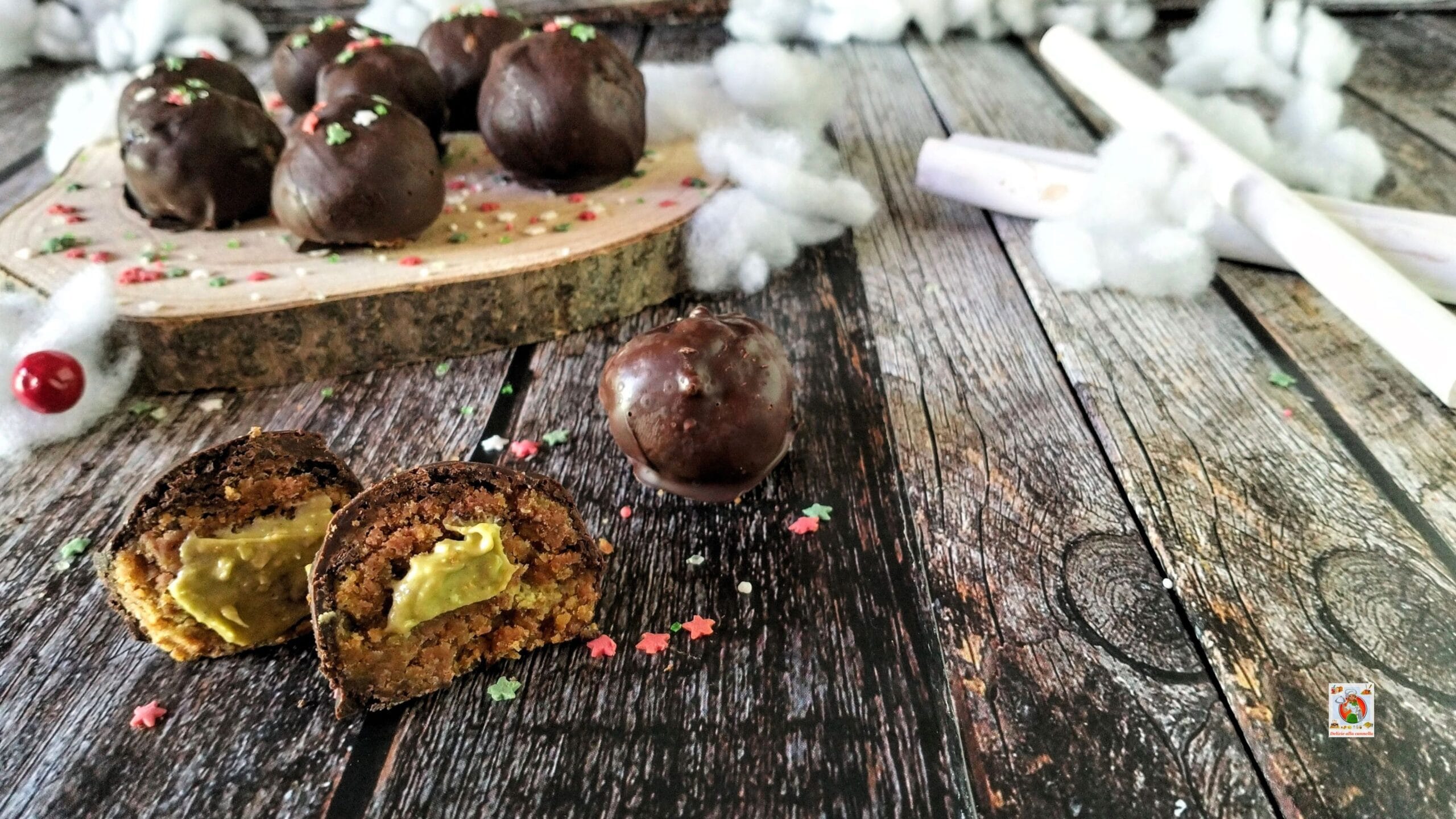 Pandorotruffels met pistache en chocolade: heerlijke herinterpretatie van een feestklassieker