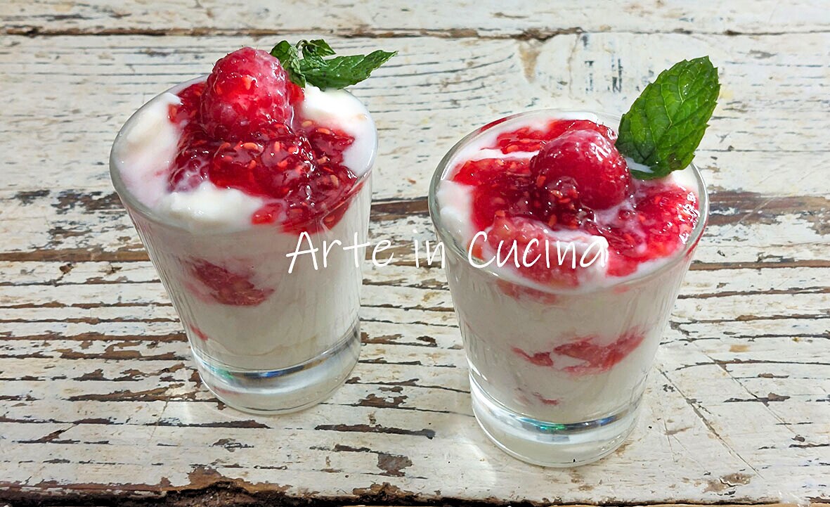 PANNACOTTA met FRAMBOZEN romige dessert