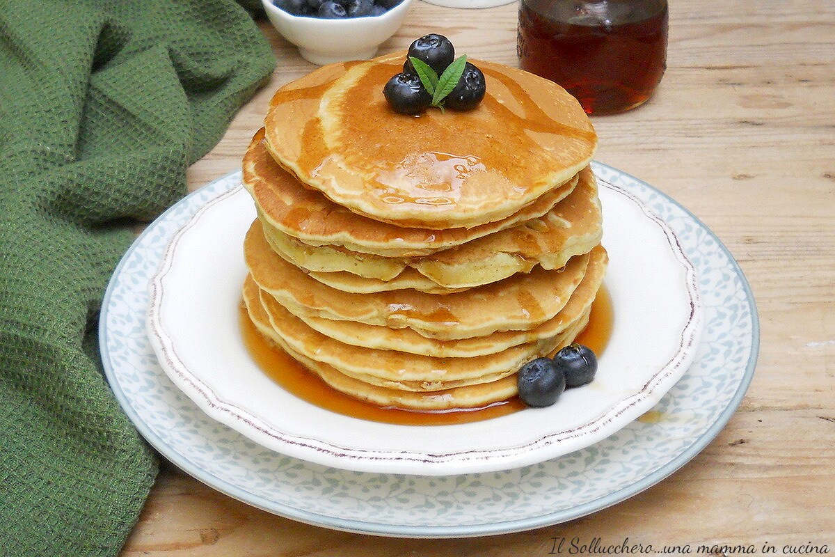 Pannenkoek met ahornsiroop