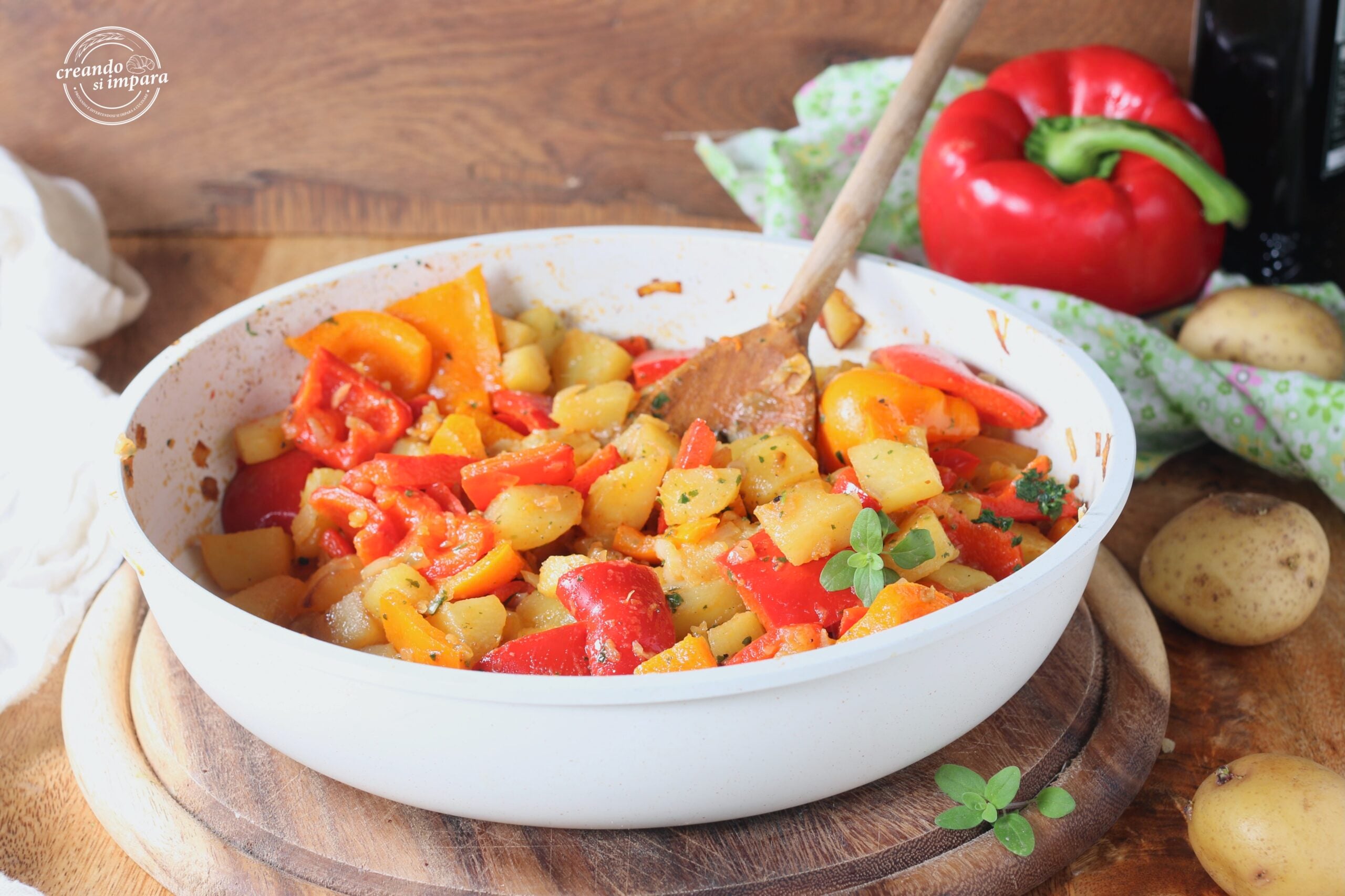 Paprika met aardappelen