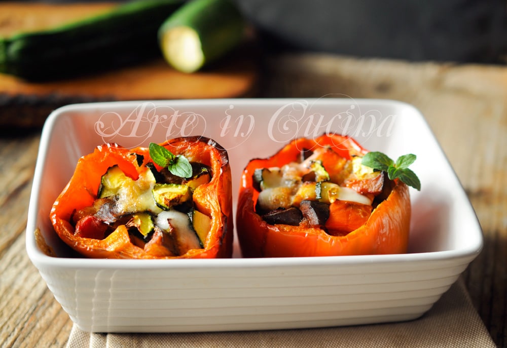 Paprika's gevuld met groenten in de oven lichte recept