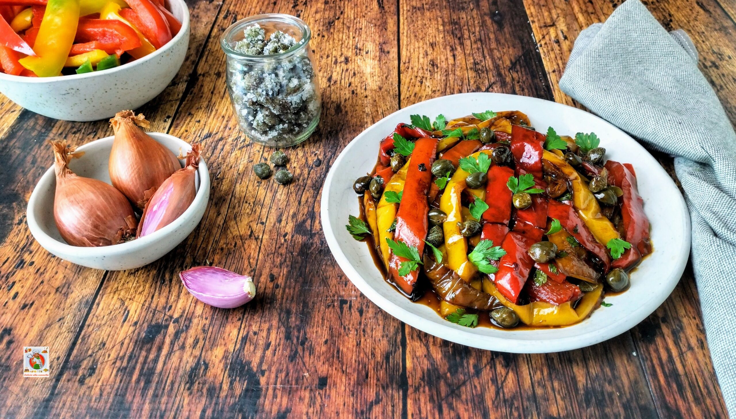 Paprika’s met kappertjes en balsamicoazijn: een explosie van frisheid, kleuren en mediterrane smaken