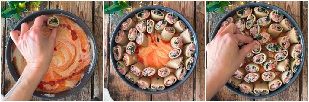 Gevulde pasta in de airfryer