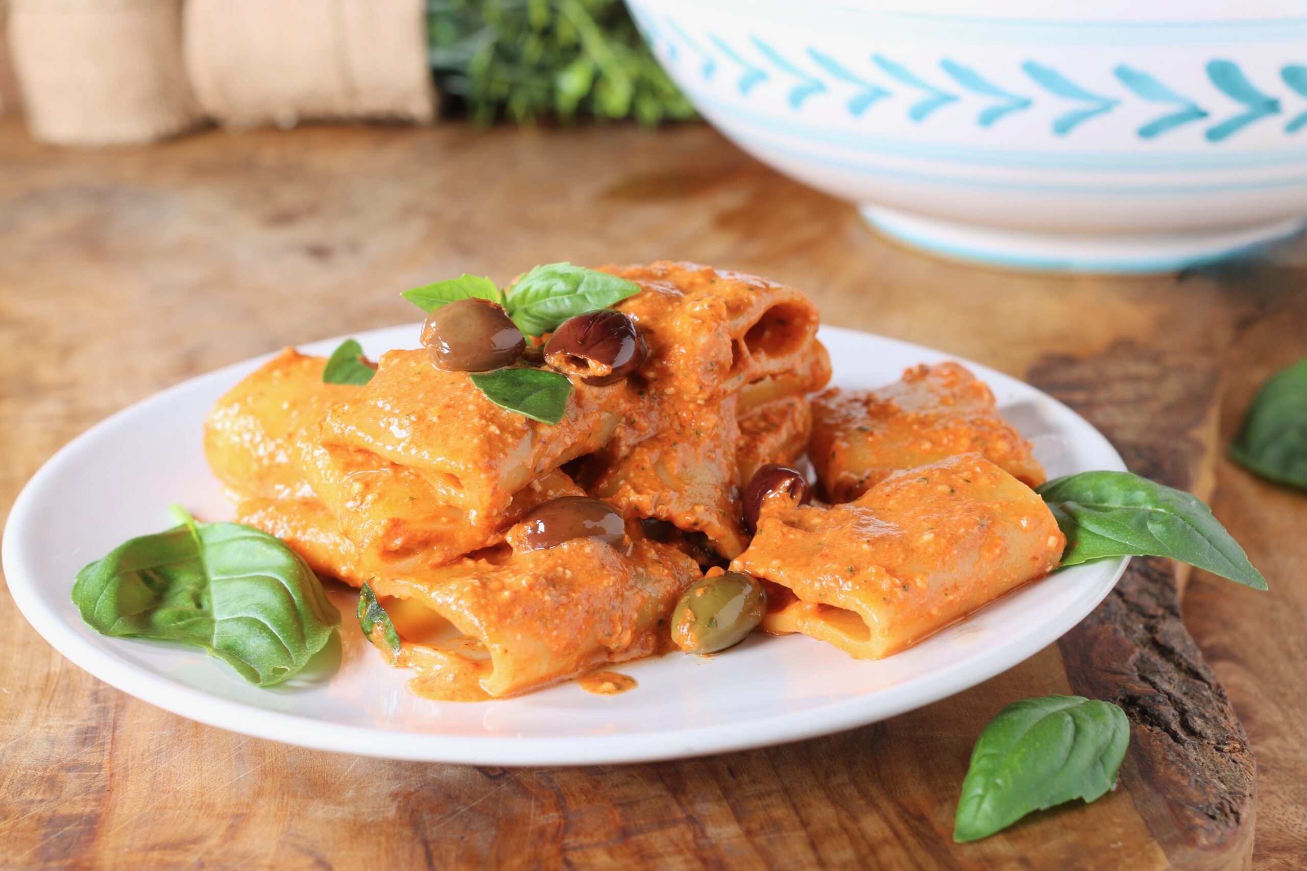 Pasta met paprikacrème