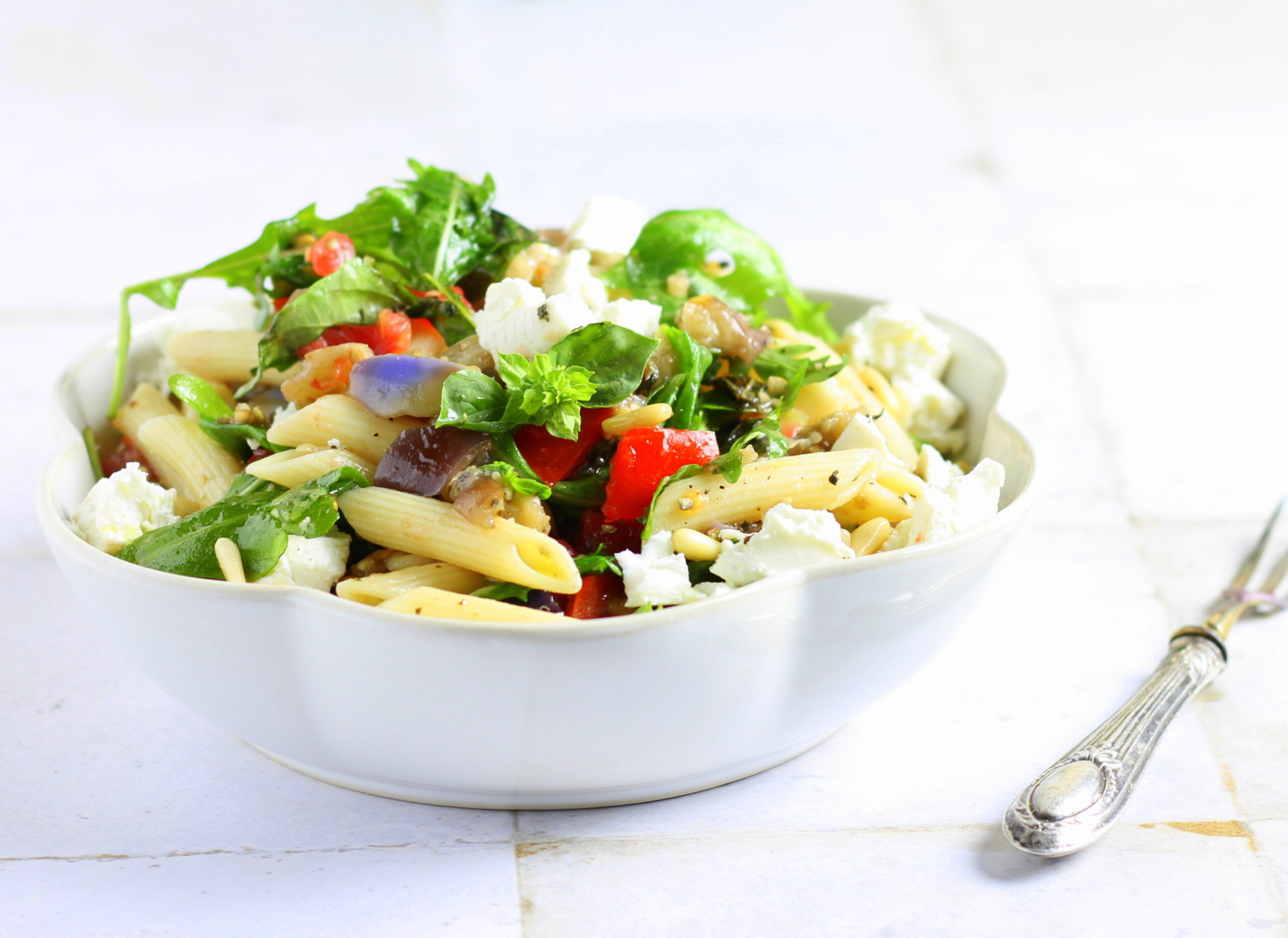 Koude penne op mediterrane wijze