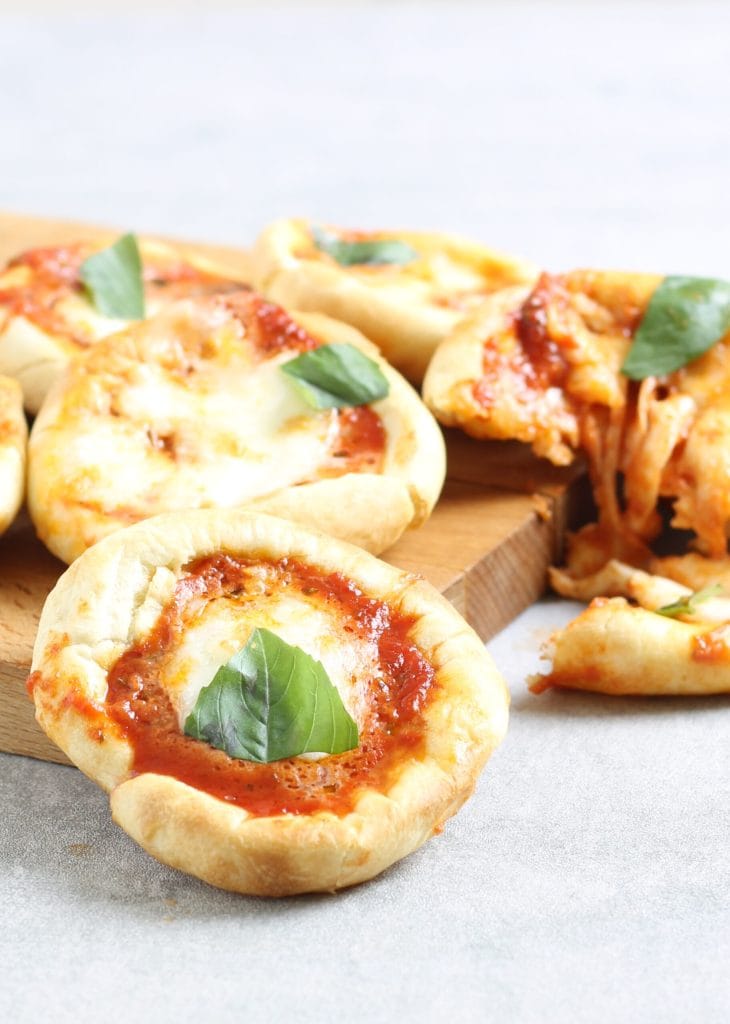 Rode focaccine in de airfryer