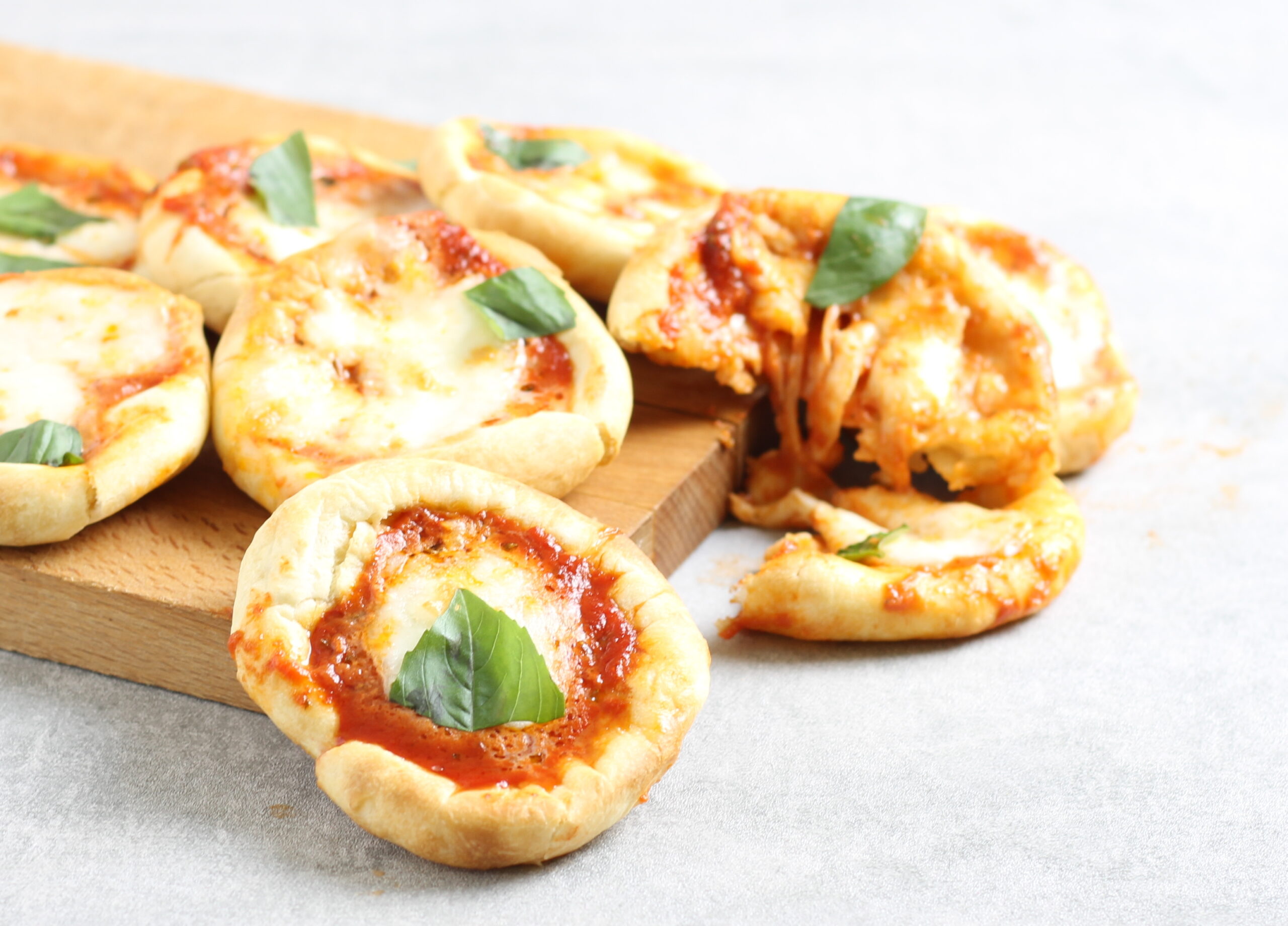 Rode focaccine in de airfryer