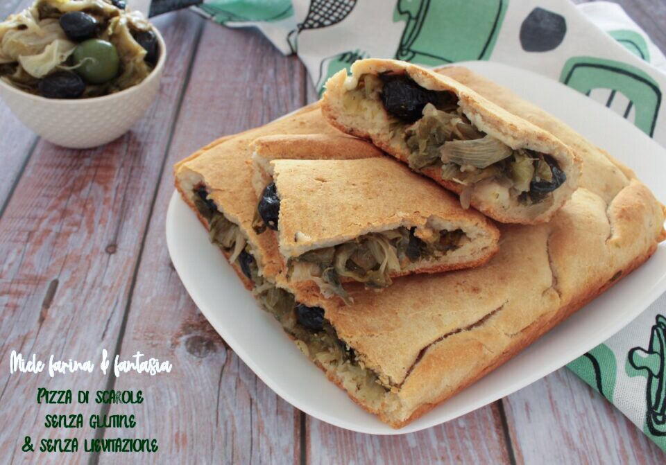 Glutenvrije en gistvrije andijviepizza