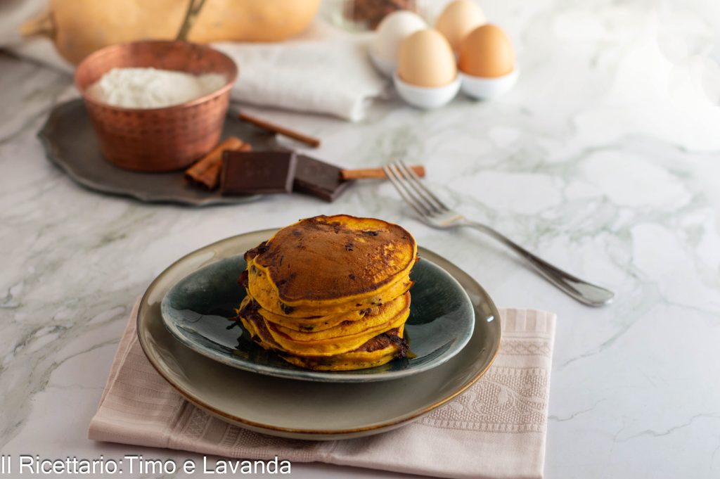 pompoen en chocolade pannenkoeken