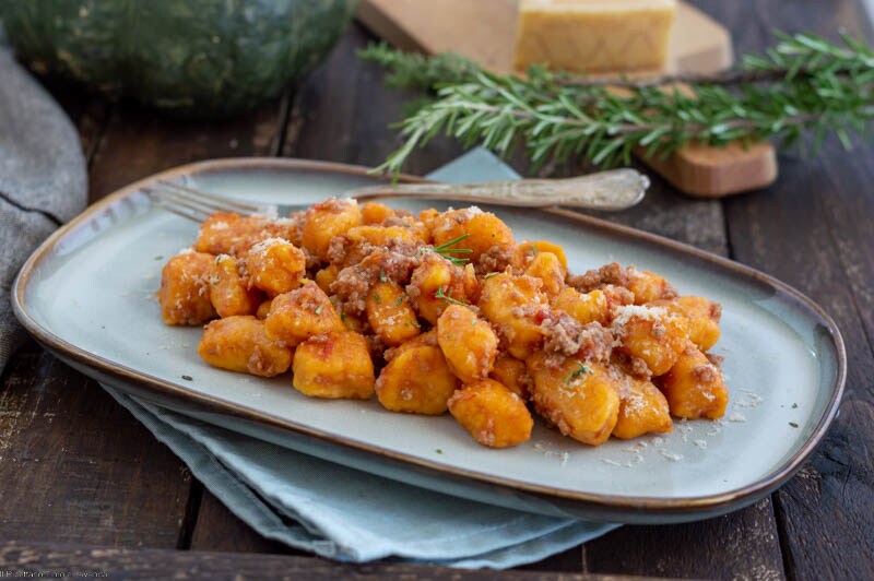 Pompoen gnocchi met ragù