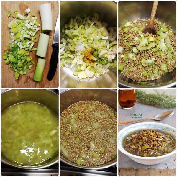 prei- en linzensoep - recept stap-voor-stap foto