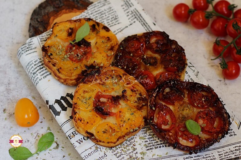 Mini tarte tatin met gekarameliseerde tomaten