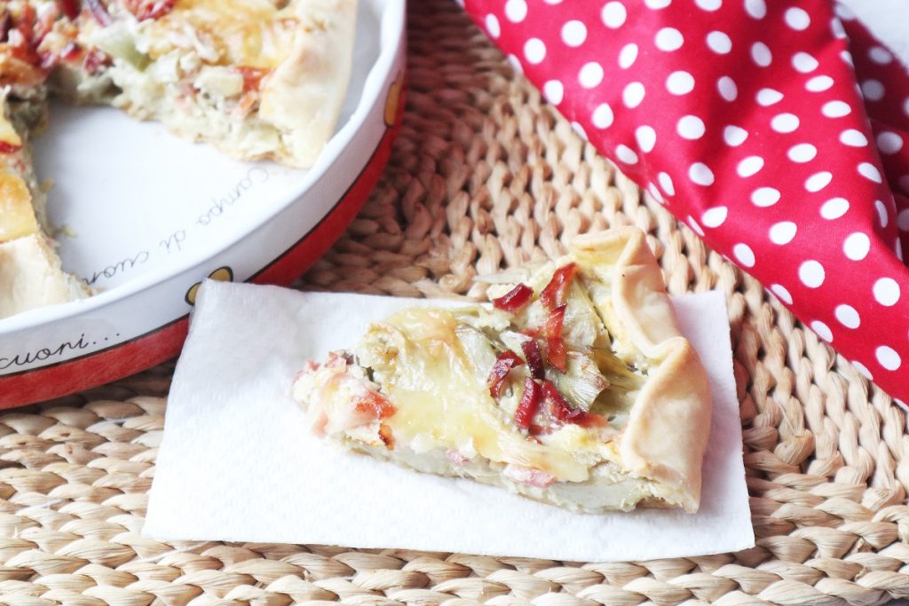quiche met artisjokken speck en brie