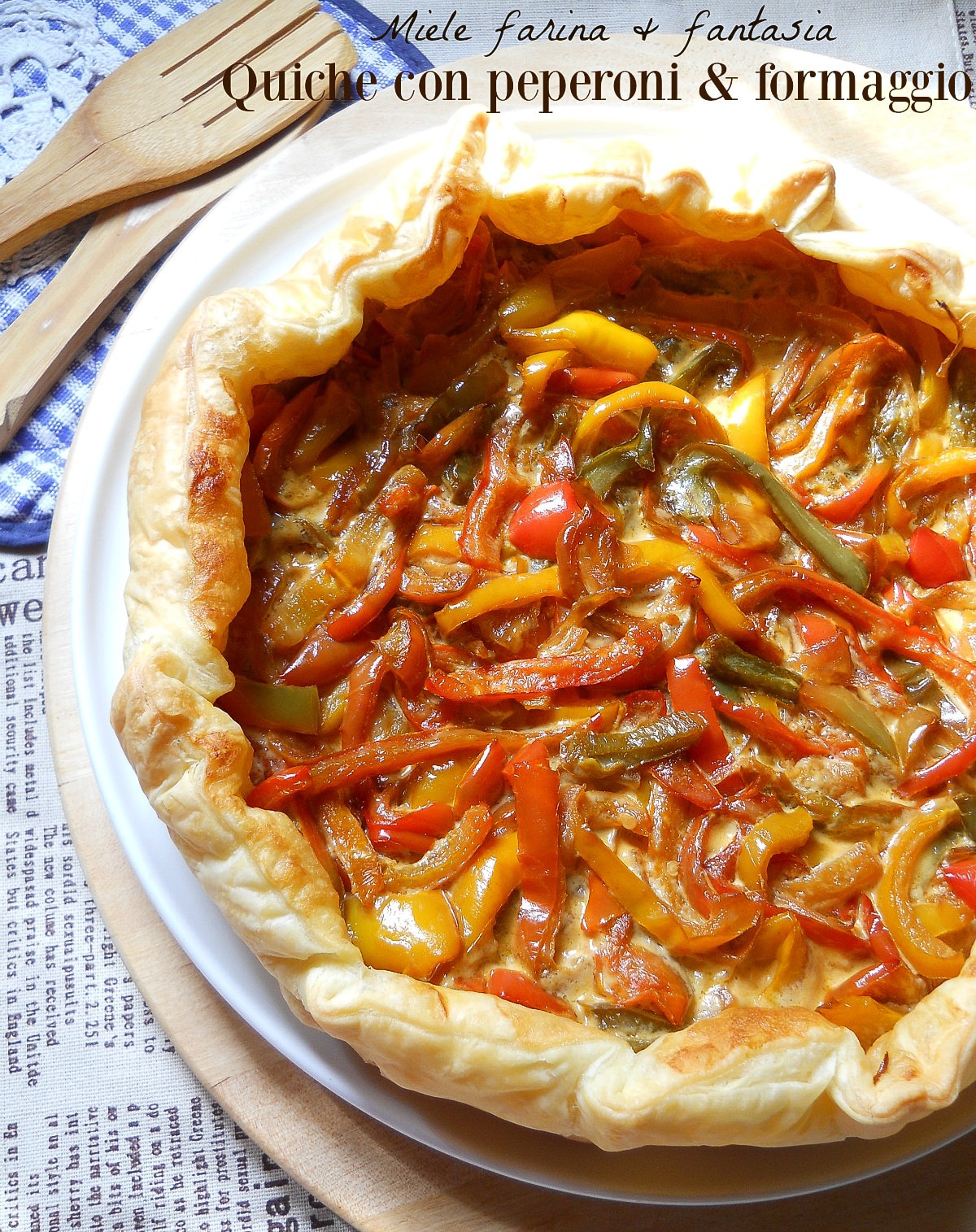 Quiche met paprika en kaas