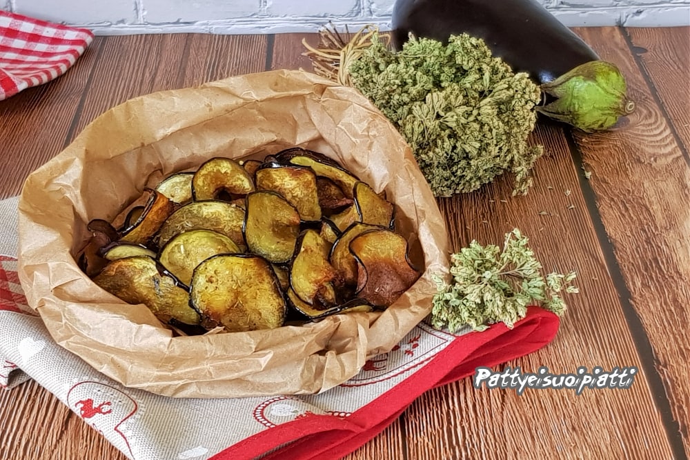 gefrituurde aubergine chips