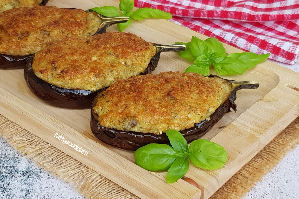 gevulde aubergines met kaas