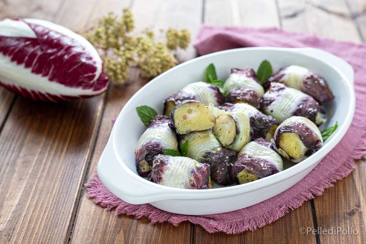 Radicchio-rolletjes met aardappelen