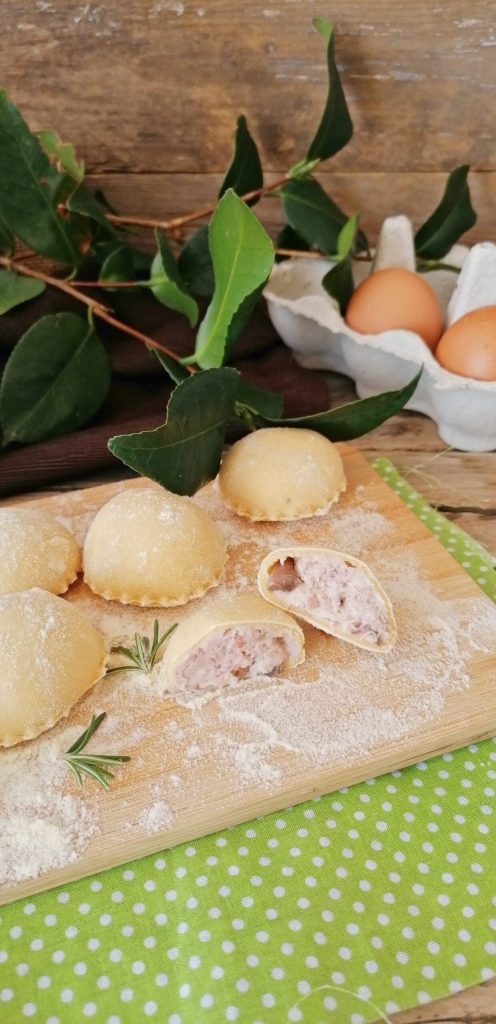 Ravioli ricotta champignons en worst