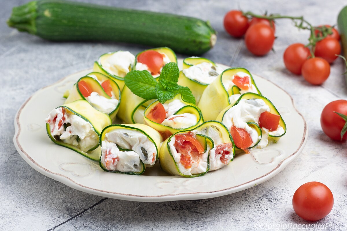 Courgetterolletjes, snel voorgerecht