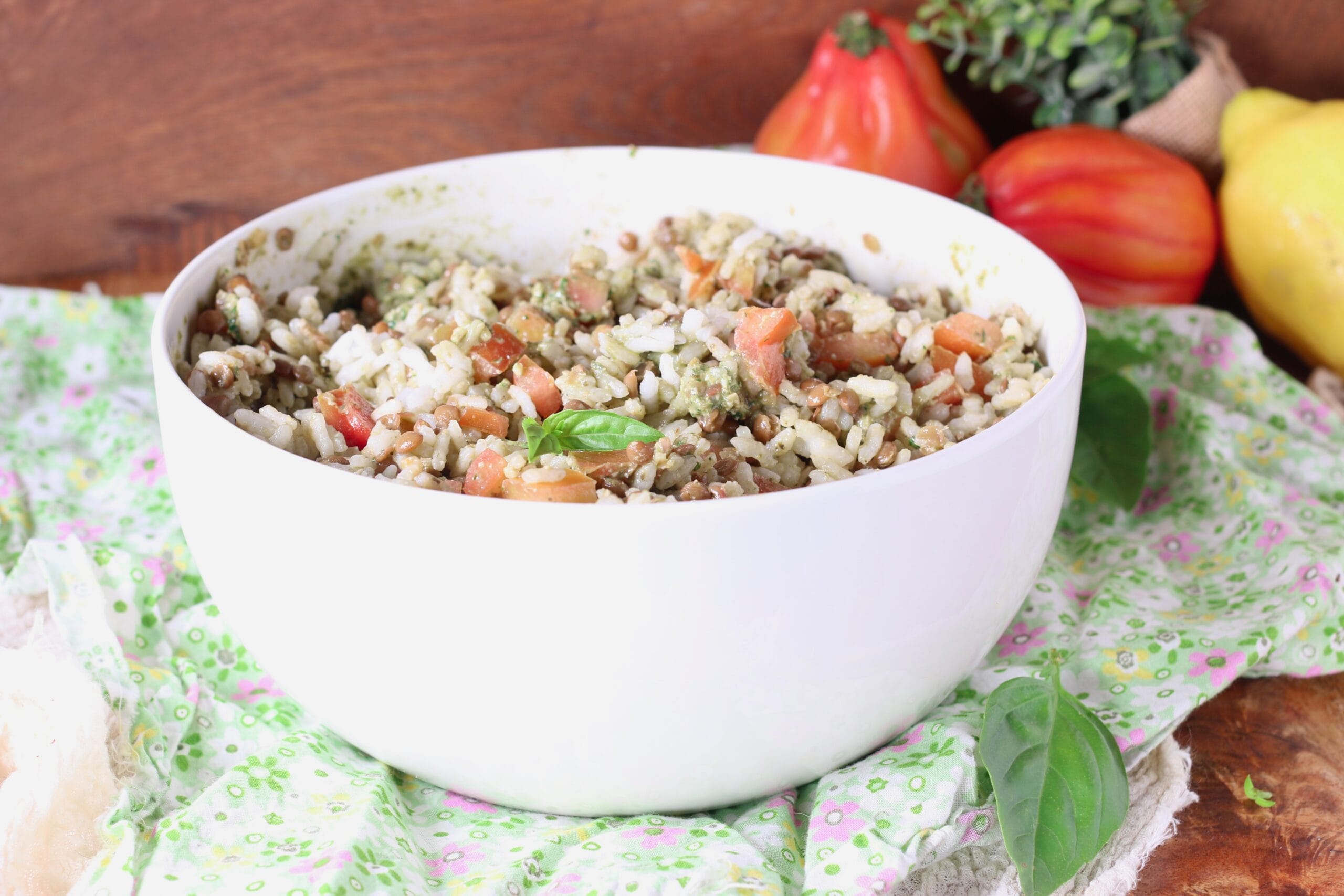 Rijstsalade met linzen