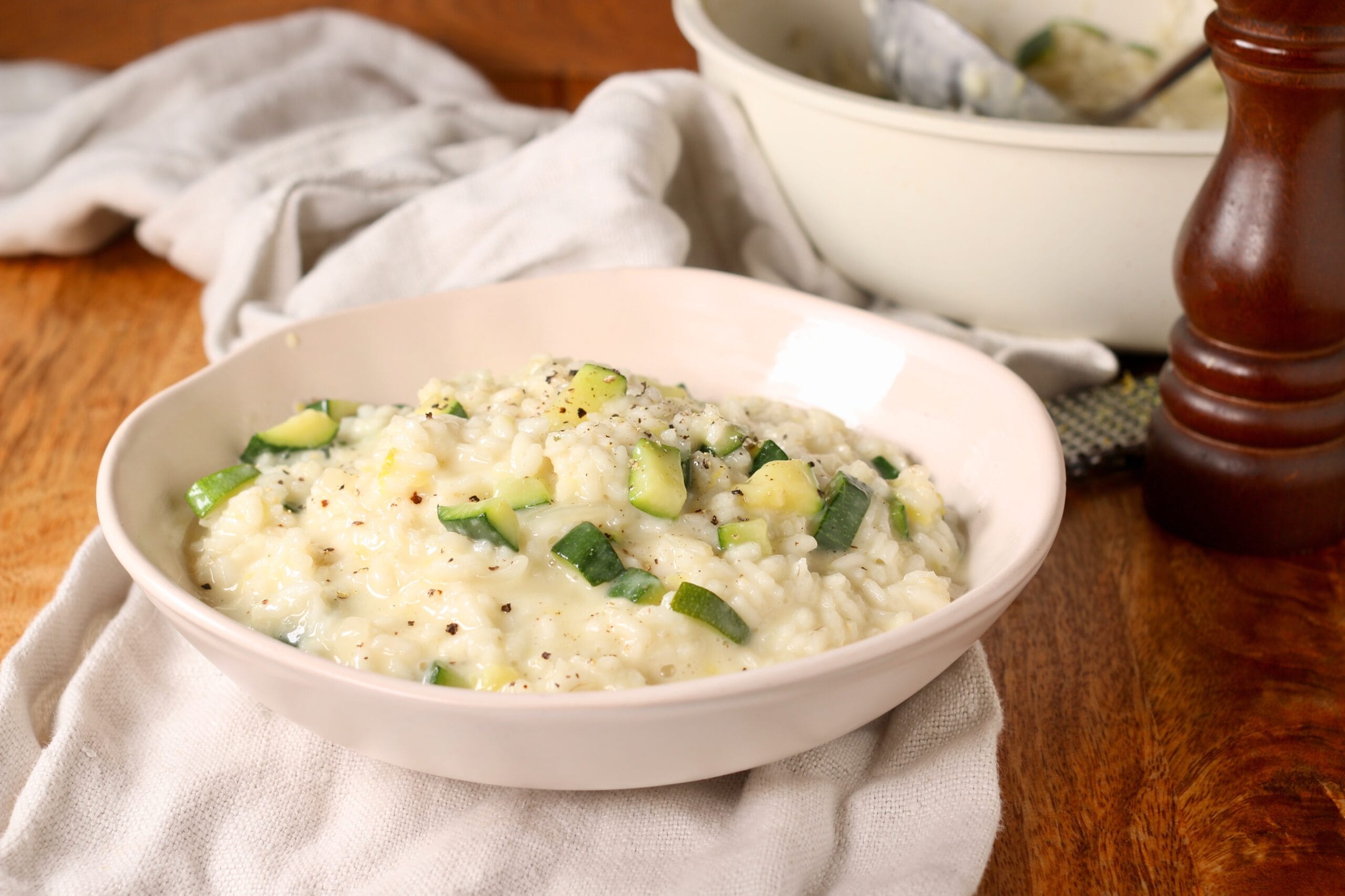 Romige courgette- en taleggiorrisotto