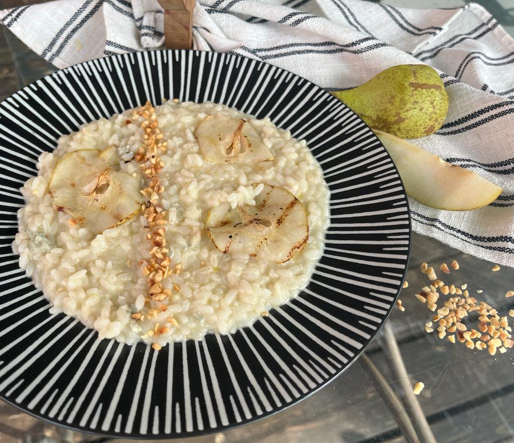 Risotto met peren en gorgonzola