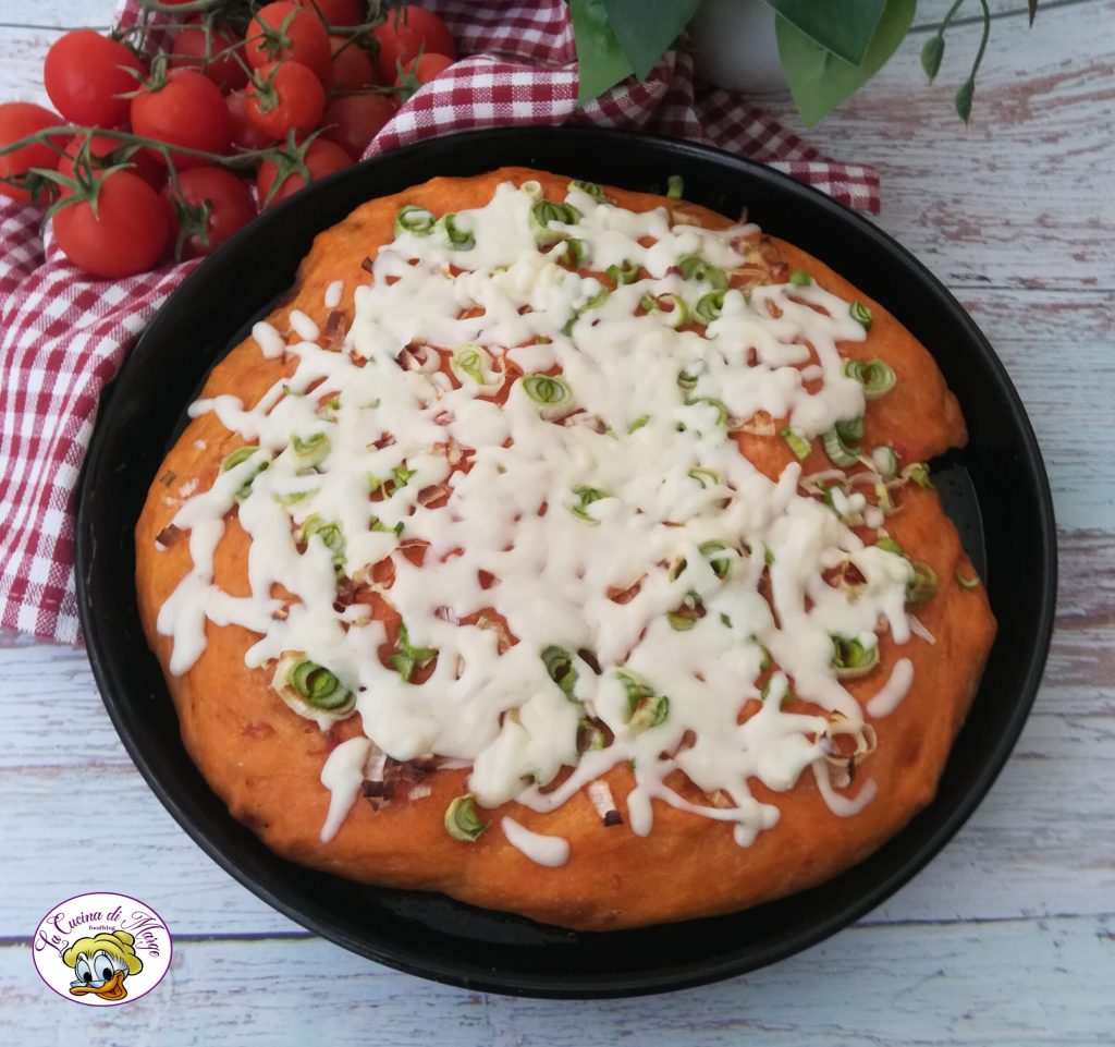 RODE PIZZA IN BAKPLAAT