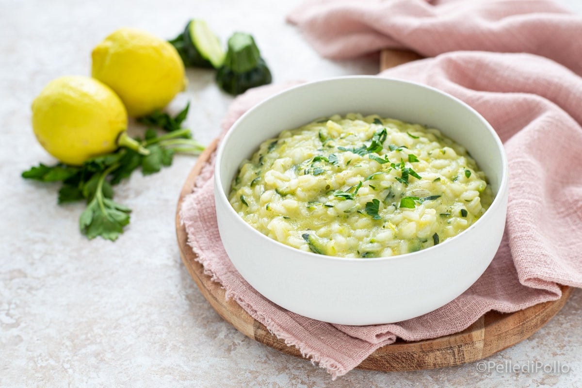 Romige courgette risotto