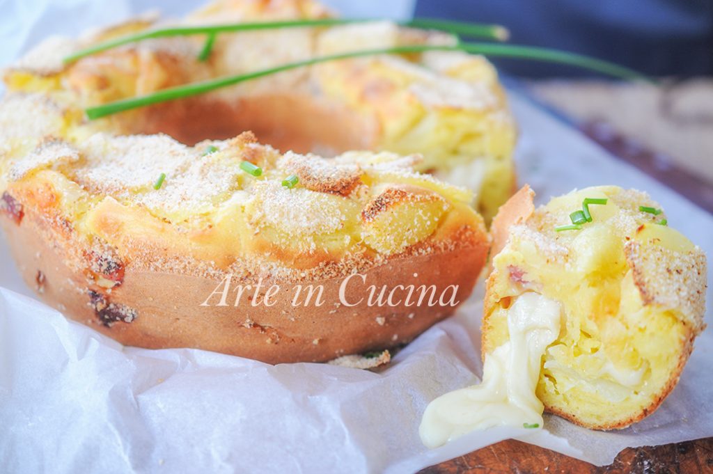 Rustieke kranscake met ricotta en aardappelen snel recept