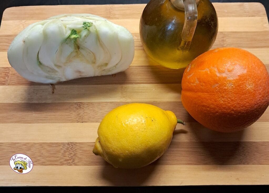 Venkel, sinaasappel en zalmsalade