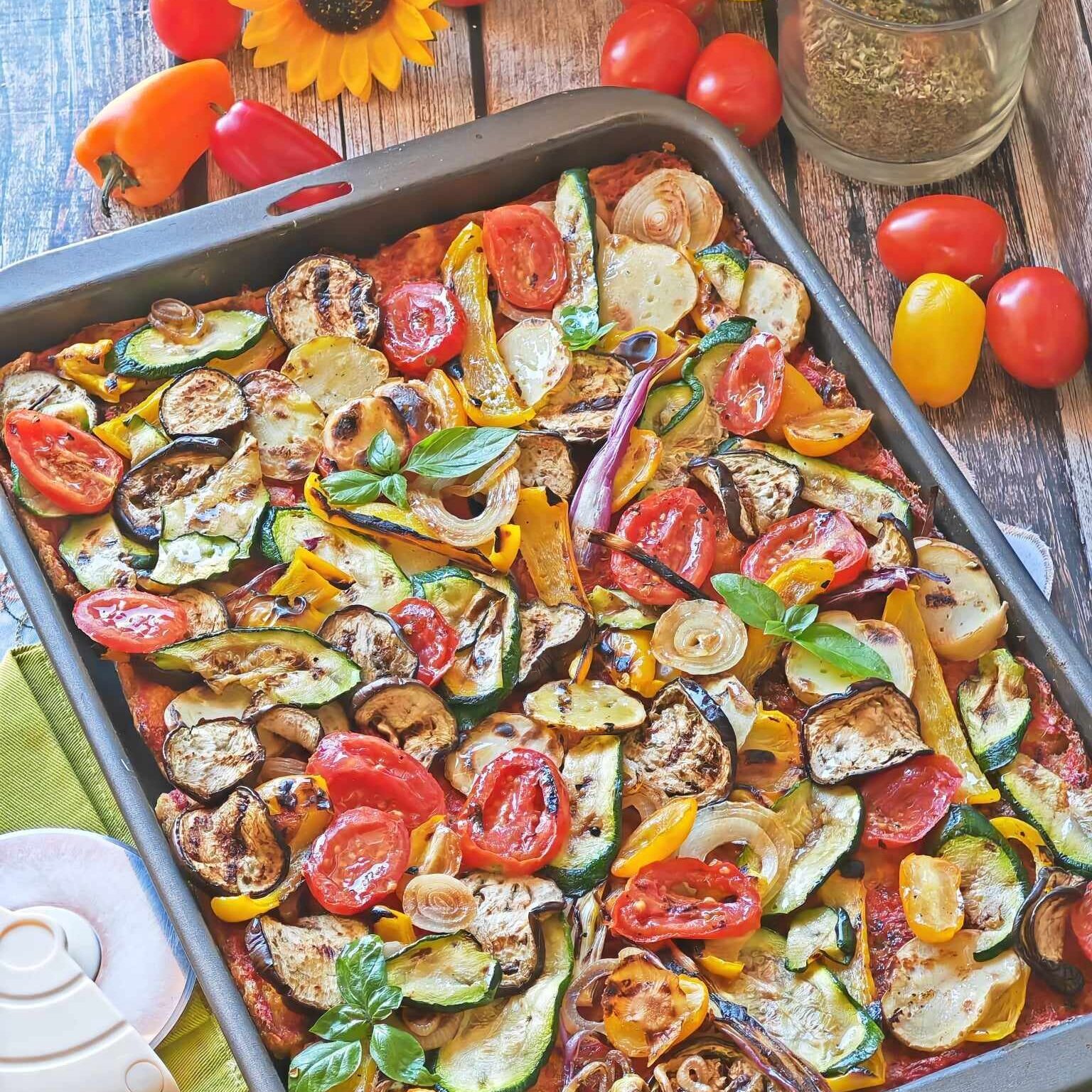 Vegetarische tuinderspizza