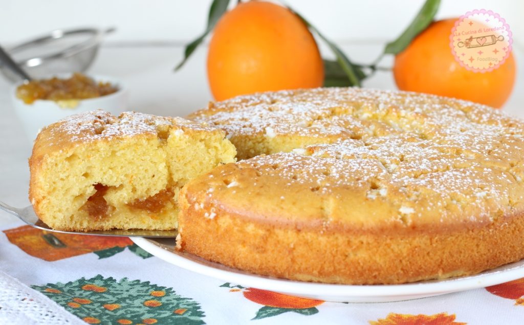 sinaasappelcake met marmelade