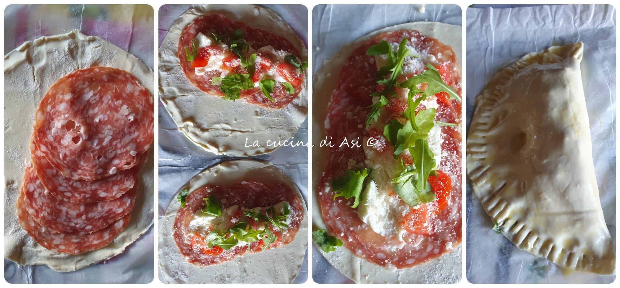 Snelle calzone van bladerdeeg