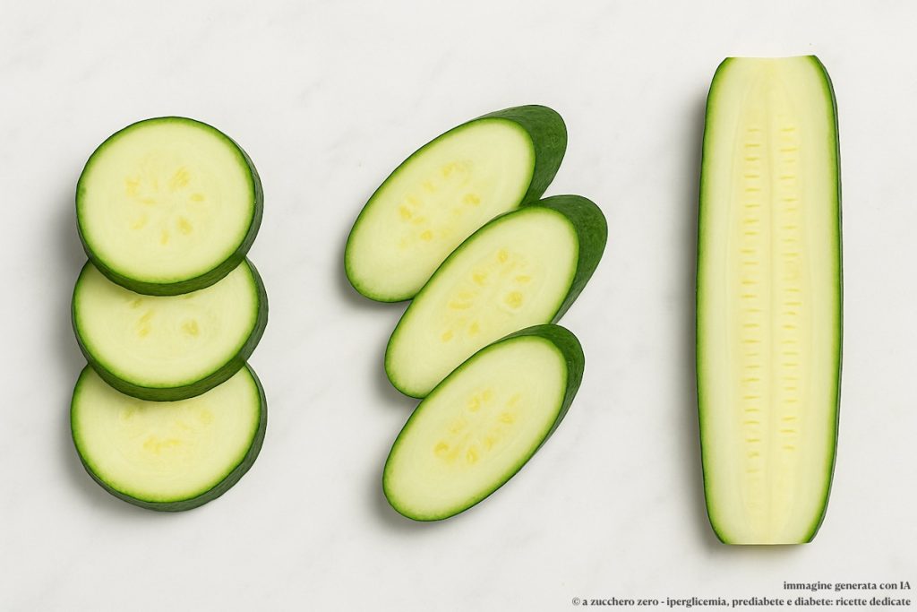 snijd de courgettes