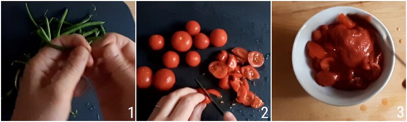 sperziebonen gestoofd met tomaat zonder te koken smakelijk recept met groene sperziebonen in de pan met verse tomaat il chicco di mais 1 groente schoonmaken