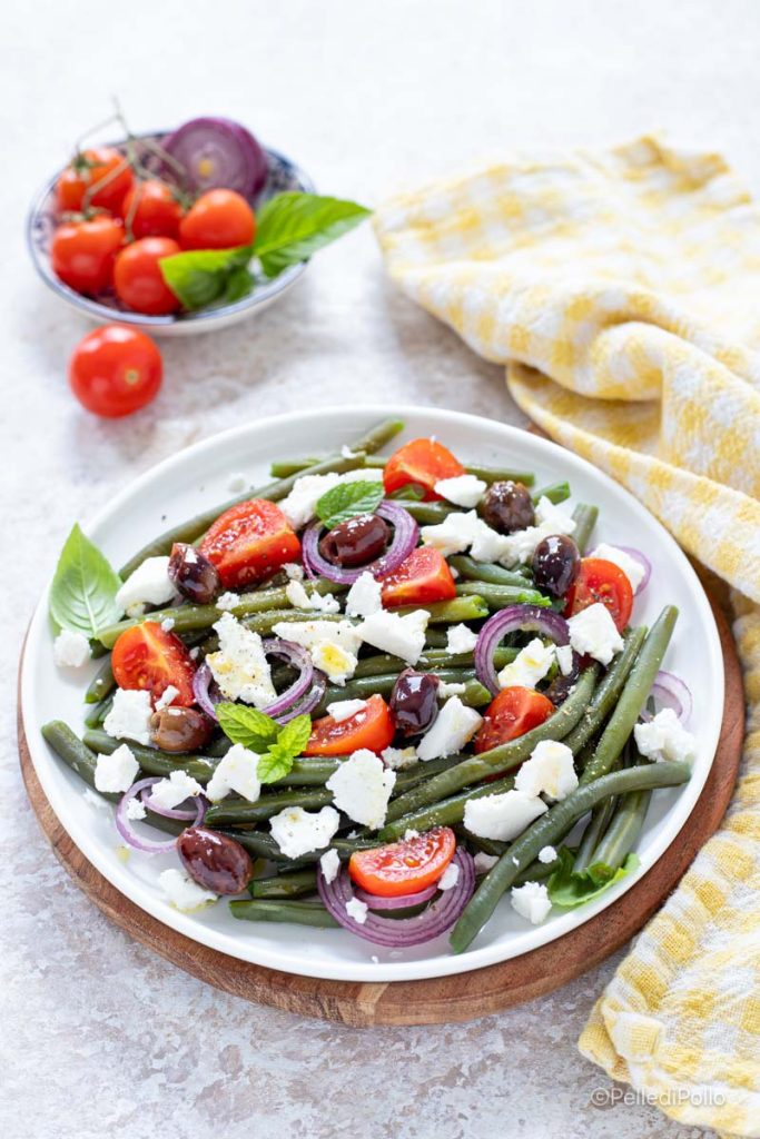 sperziebonen en feta salade