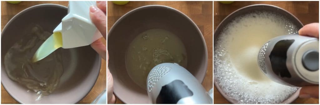 Eiwit- en appelcake in de magnetron