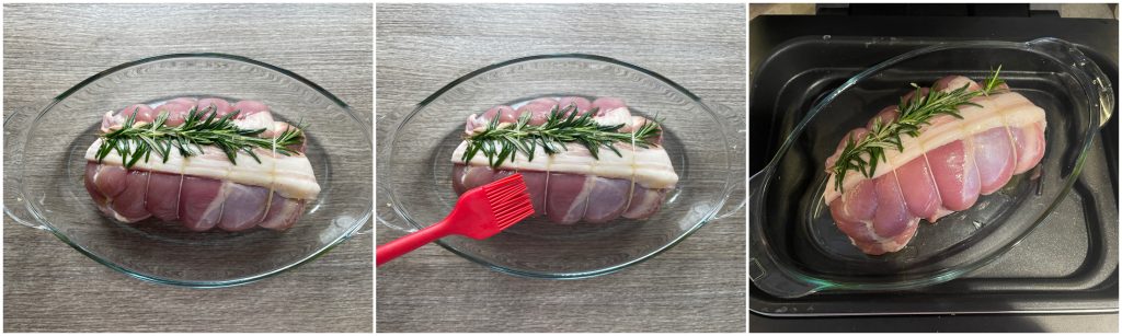 Kalkoenrollade in de heteluchtfriteuse