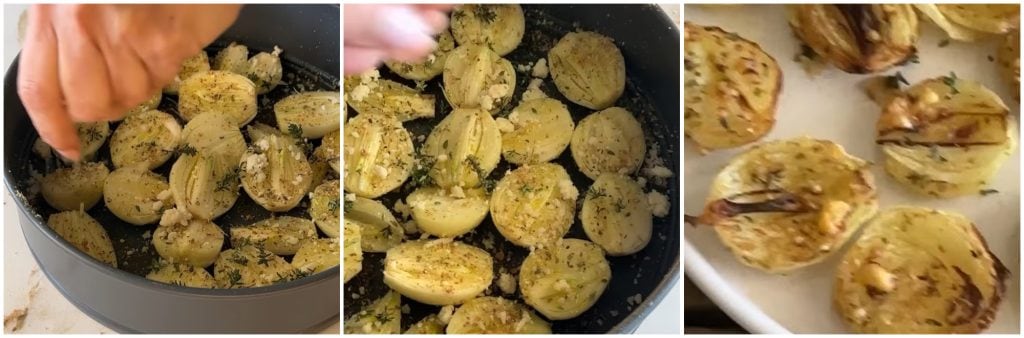 Gestoofde uien in de airfryer