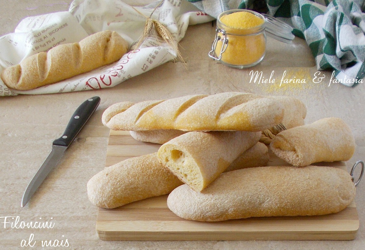 Stokbroodjes met gele maïsmeel