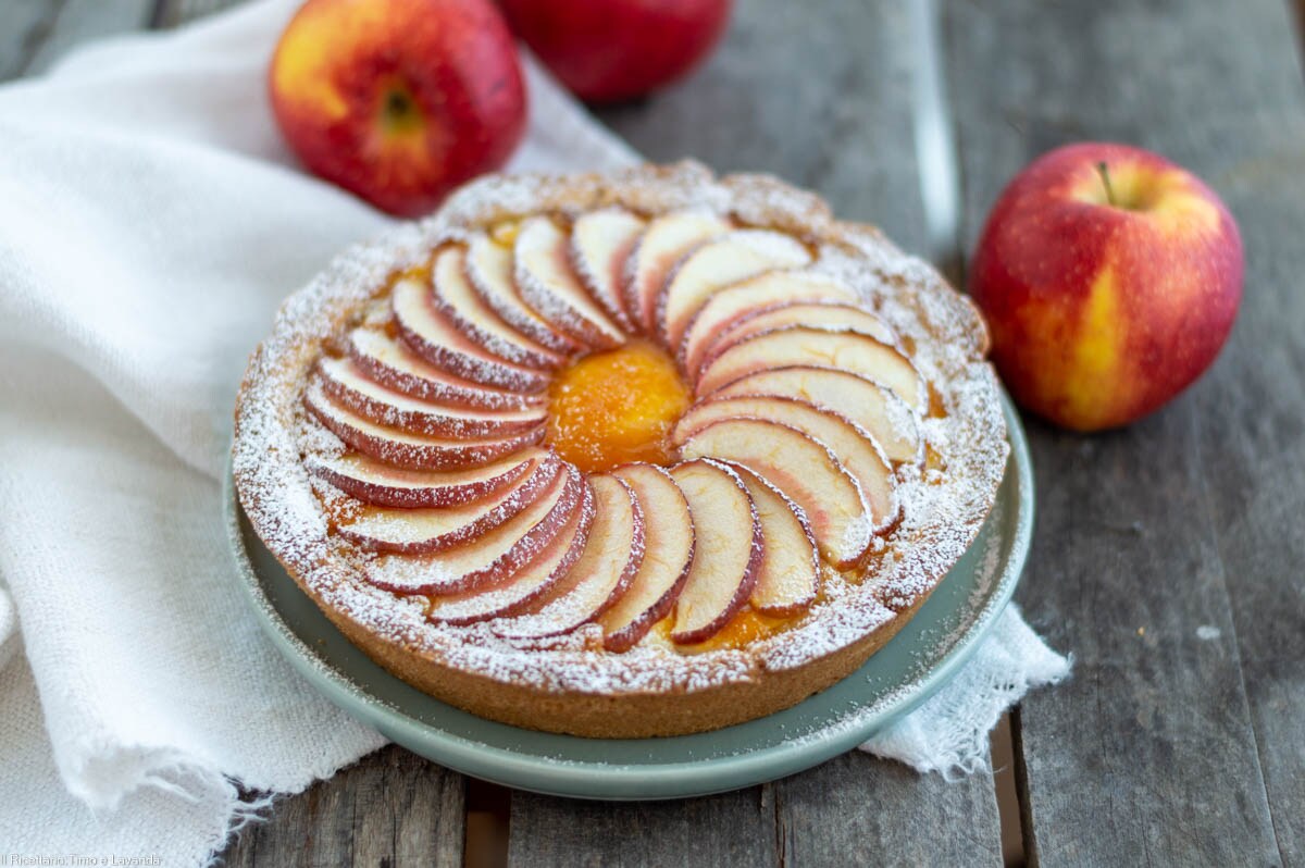 Taart met ricotta en appels