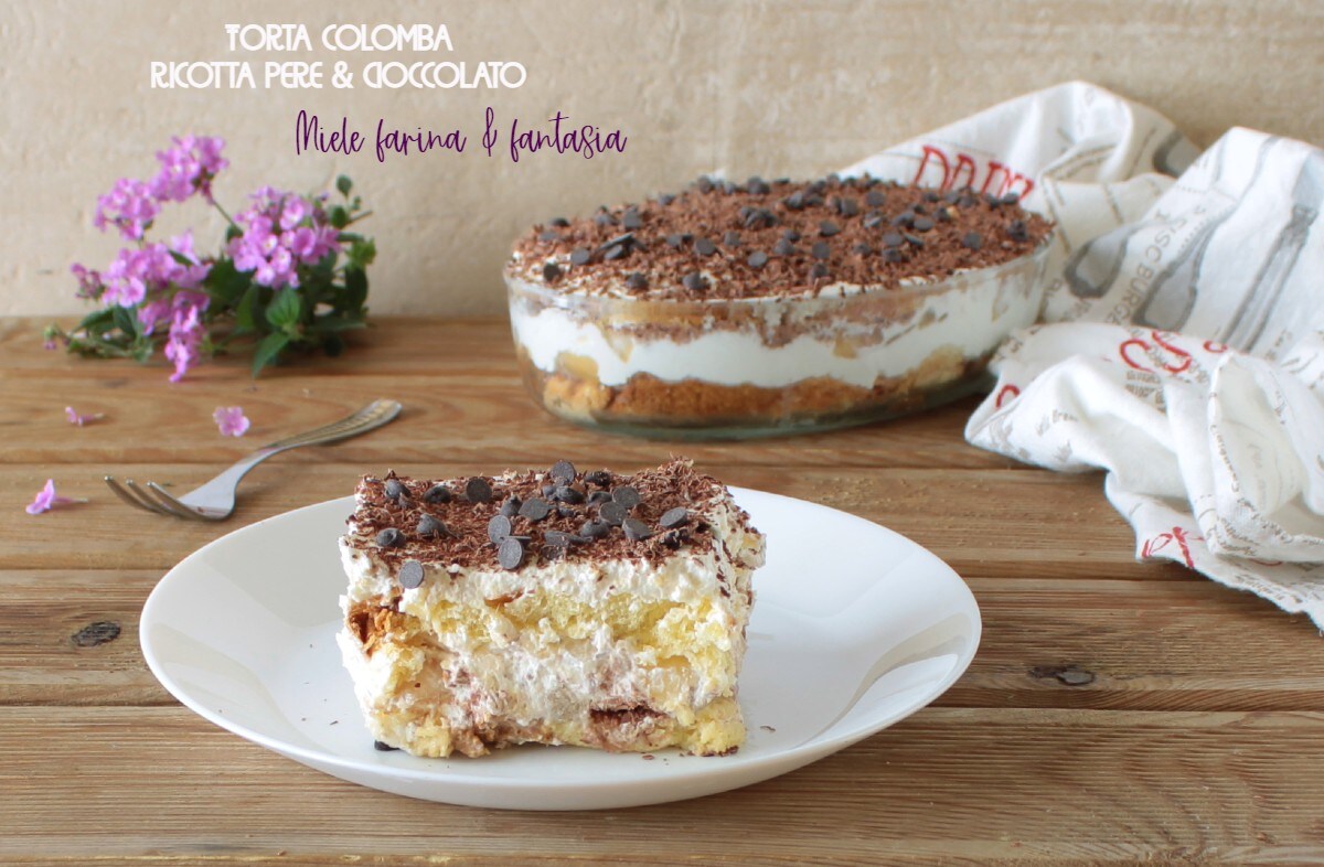 Taart met ricottacrème, peren en chocolade zonder bakken